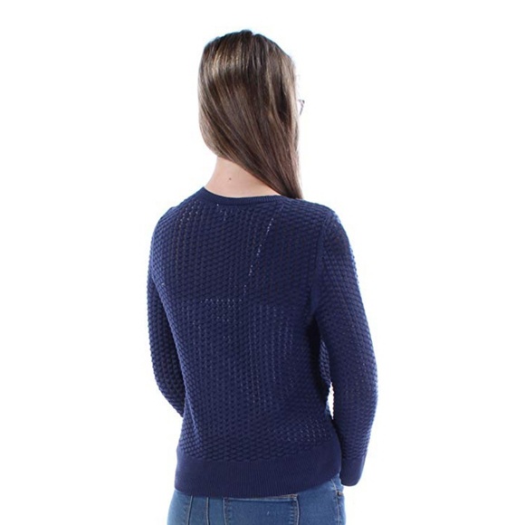 NWT Maison Jules Navy Long Sleeve Sweater size XS - Picture 2 of 8